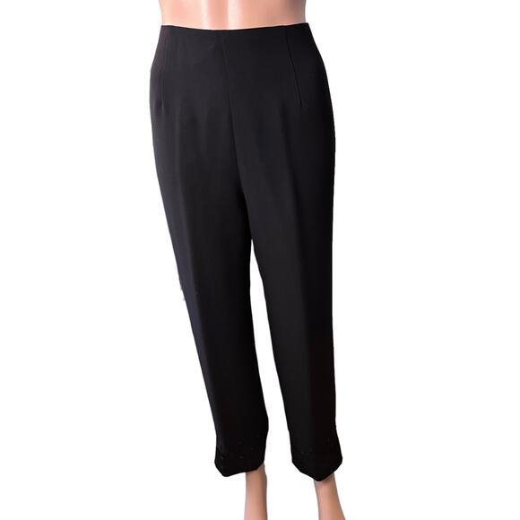 Donna Morgan Beaded Dressy Evening Wear Lined Pants 12 Wedding Guest Party - Picture 1 of 6